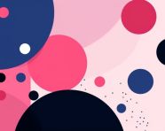 Abstract background with circles, memphis style art