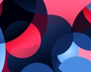 Pink and blue geometric pattern, memphis style art