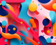 Creative abstract artwork, memphis style art