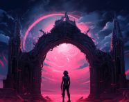 A mysterious man standing in front, propaganda style art