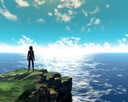 Clifftop gazer takes in the ocean, mental health