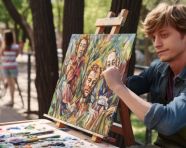 Creative expression in the park, mental health