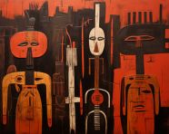 A dogon art painting