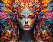 A psychedelic art painting