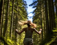 Runners spirit soars as she passes through forest, mental health