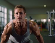 Fitness enthusiast working out, mental health