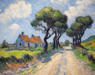 A post impressionism art painting