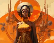 A afrofuturism art painting