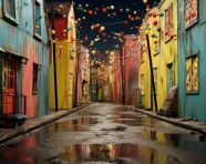 Painted alleyway delight, 3d graffiti art