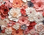 A flower wall made out of flower, arabesque style art