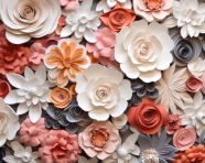 A flower wall bursting with color, arabesque style art