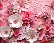 Paper flower wall art for a refreshing bathroom, arabesque style art