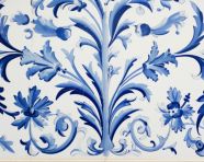 Tile decoration blue and white lisbon, azulejo art