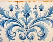 Blue and white lisbon tile decoration, azulejo art