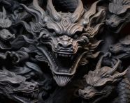 Tmrd chinese dragon head sculptures, bas relief art