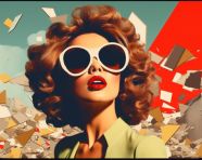 Vintage style in photoshop, collage style art