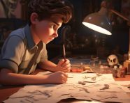 Student conducting science experiment, education