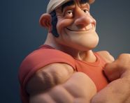 Defined biceps closeup, fitness