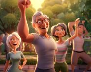 Aerobics class in the park gets people moving, fitness