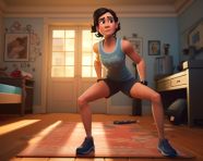 Female runner doing hiit on treadmill, fitness