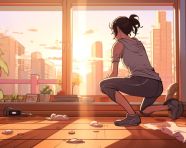 Group of women doing hiit exercises, fitness