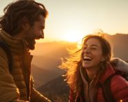 Love in the air at sunset, mental health