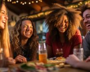 Friends having a good time