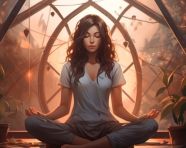 Sporty young woman doing yoga practice