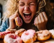 Foodie enjoying their favorite dish