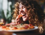 Couple bonding over food