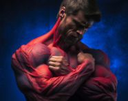 Bodybuilder in distress