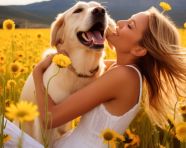 Girl and dog share a special bond