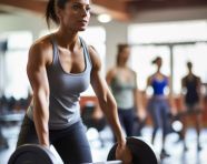 Athlete deadlifting in gym