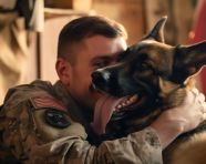 Soldier reunites with service dog after deployment