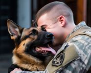 Soldiers joyous reunion with k9 partner