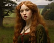 A woman pre raphaelitism painting
