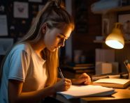 Woman reflects on life in journal