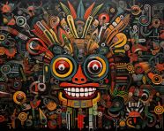 A dayak art colorful