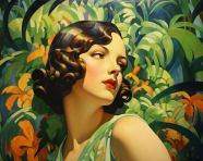 A woman art deco