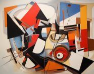 Abstract deconstructivist artwork