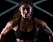 Woman working out in black leggings