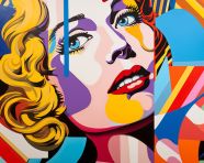 Iconic pop art woman poster