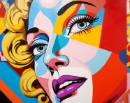 Pop art canvas painting