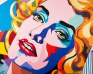Woman pop art painting