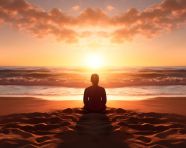 Peaceful moment on the beach