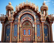 The fort wall decorations, byzantine architecture