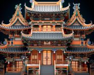 Beautiful xian city wall and ancient tower at dusk, chinese architecture