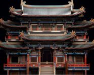 A view of the traditional chinese architecture