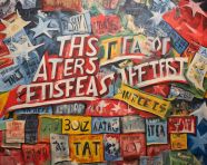 Colorful lettering illustration