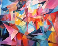 Abstract panfuturism painting